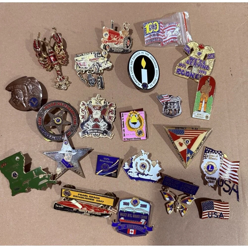 Lot 22 LIONS CLUB INTERNATIONAL Pins Various Locations Including Australia - Picture 1 of 10